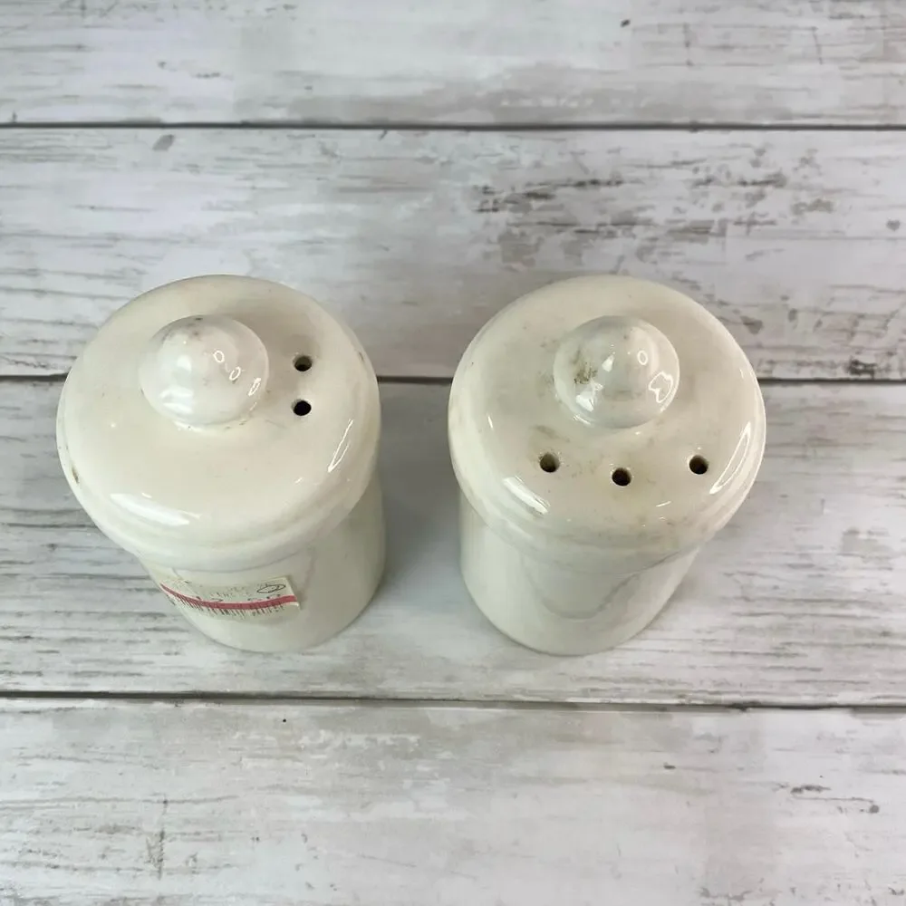 Cottage Village Salt & Pepper Shakers Ceramic Vintage Farmhouse Set Cottagecore